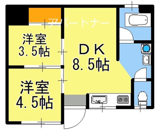 甲東中学校前駅 徒歩7分 1階の物件間取画像